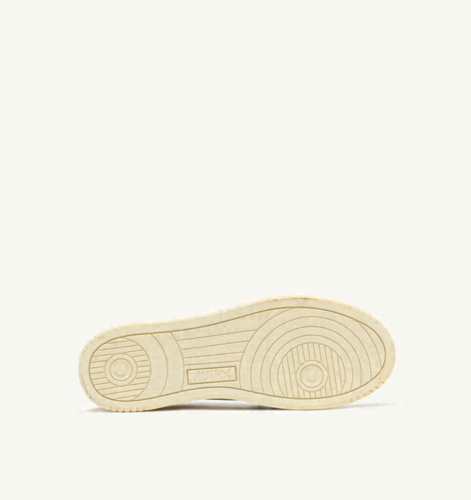 MEDALIST LOW SUPER VINTAGE EN CUIR BLANC CUIVRE ET SPACE