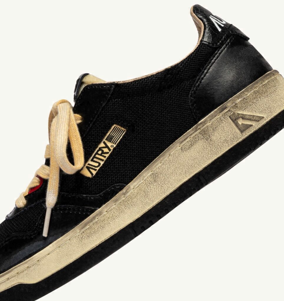 MEDALIST LOW SUPER VINTAGE EN CUIR ET DRAGON MESH NOIR