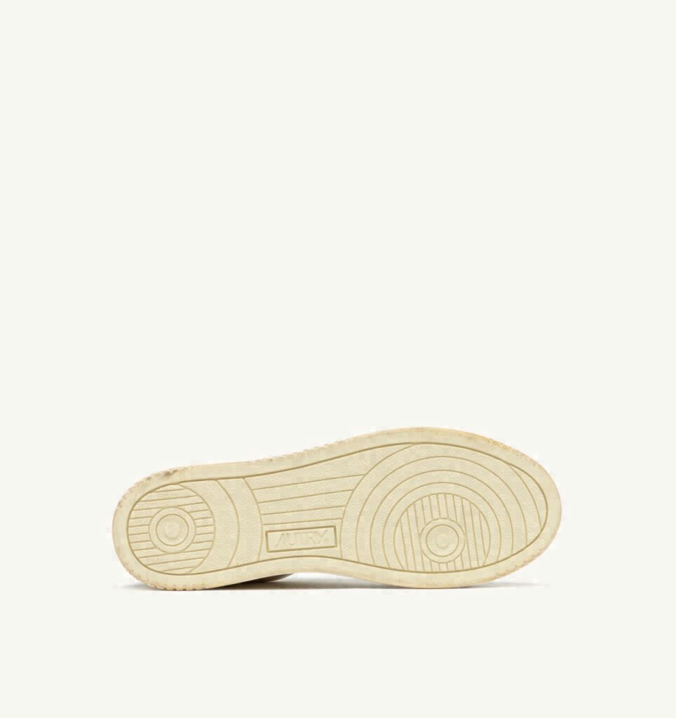 MEDALIST LOW SUPER VINTAGE EN CUIR LIMESTONE BLANC ET BLEU