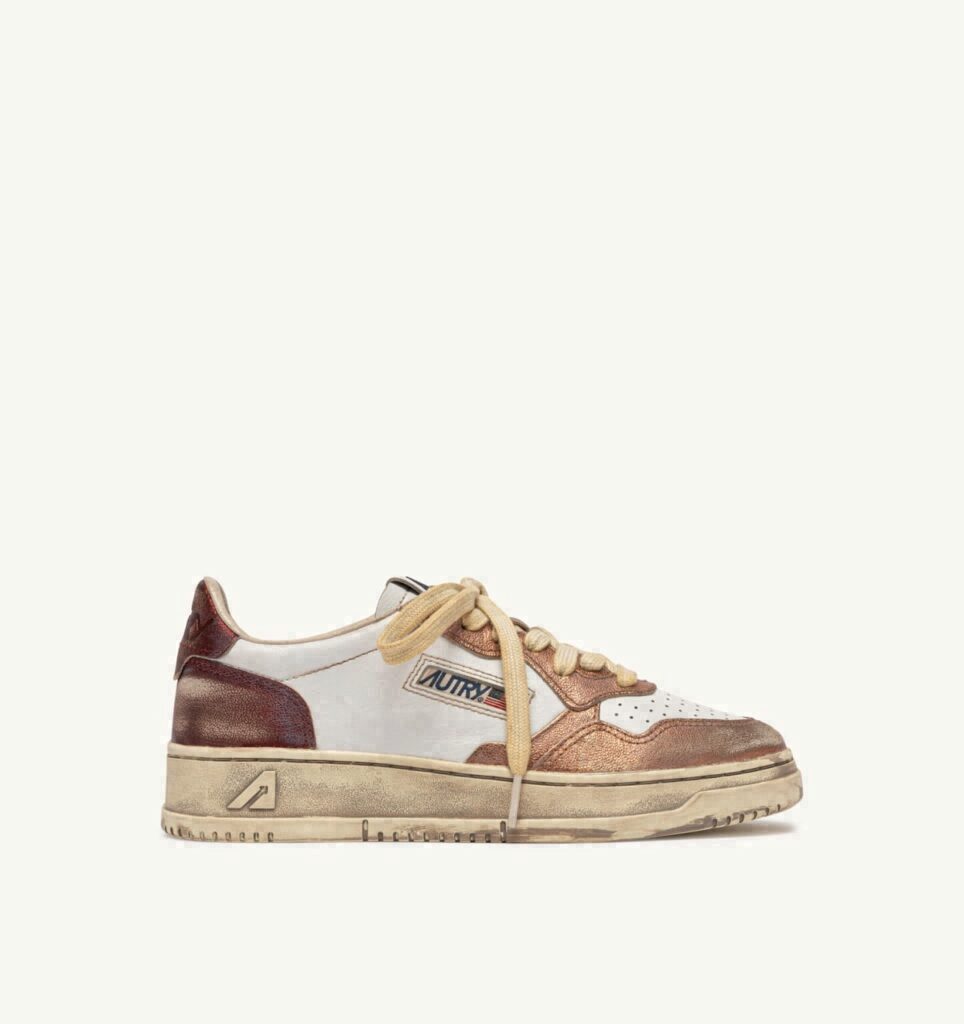 MEDALIST LOW SUPER VINTAGE EN CUIR RISING SUN ET JASPER