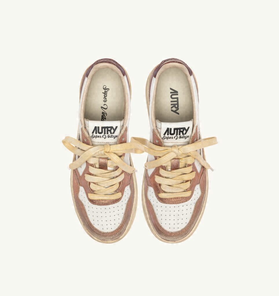 MEDALIST LOW SUPER VINTAGE EN CUIR RISING SUN ET JASPER