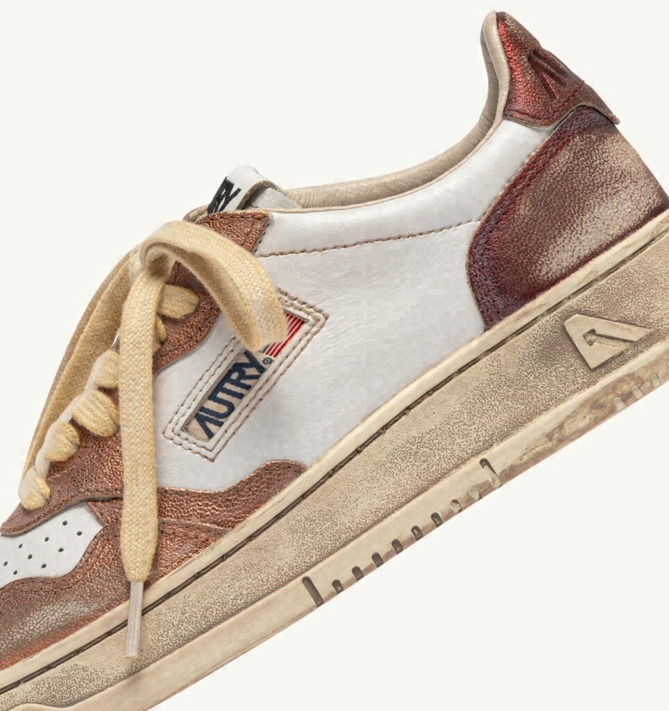 MEDALIST LOW SUPER VINTAGE EN CUIR RISING SUN ET JASPER