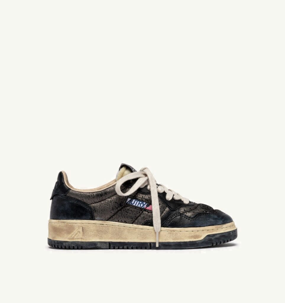 MEDALIST LOW SUPER VINTAGE EN CUIR WINTER ET NOIR
