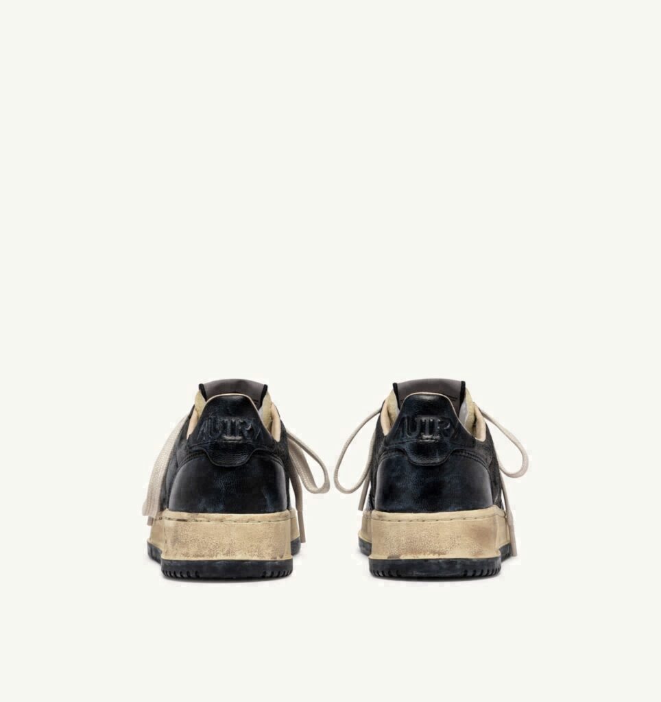 MEDALIST LOW SUPER VINTAGE EN CUIR WINTER ET NOIR