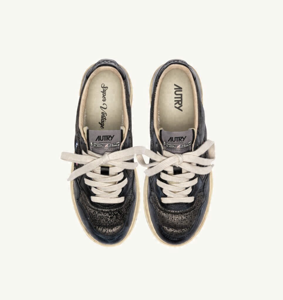 MEDALIST LOW SUPER VINTAGE EN CUIR WINTER ET NOIR