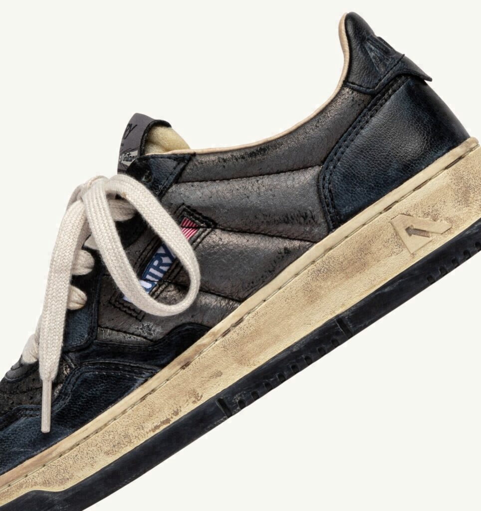 MEDALIST LOW SUPER VINTAGE EN CUIR WINTER ET NOIR