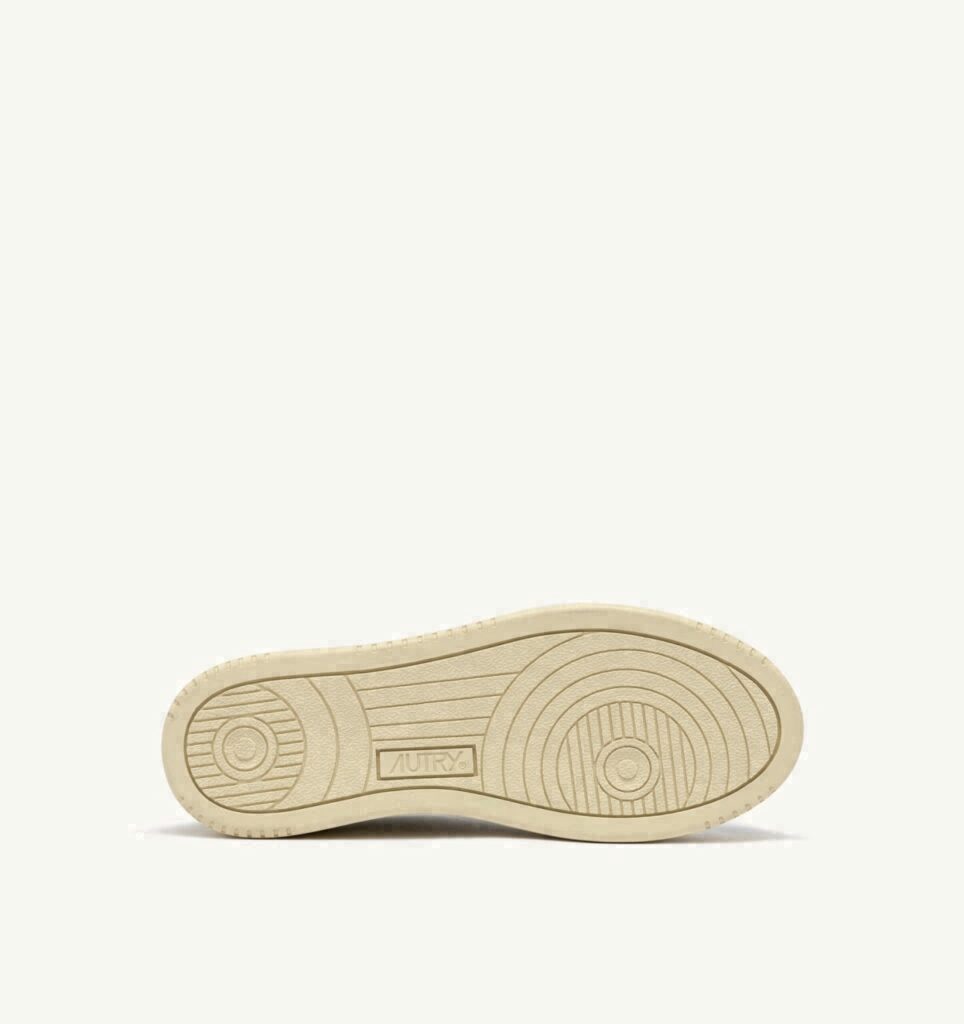 MEDALIST PLATFORM EN CUIR BLANC ET POWDER PINK