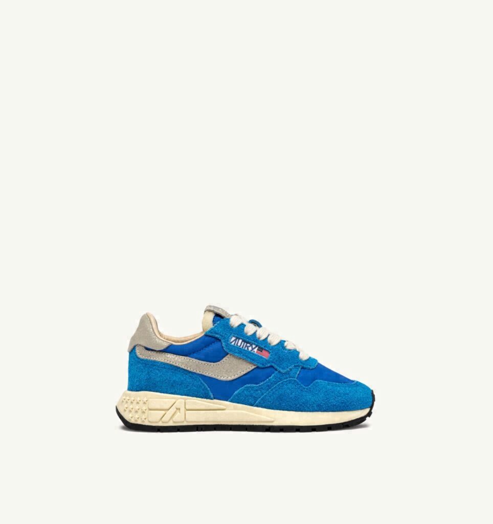 REELWIND KIDS LOW EN NYLON ET DAIM BLEU