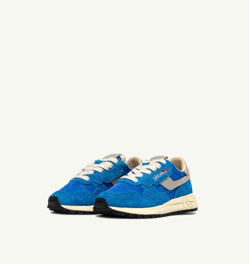 REELWIND KIDS LOW EN NYLON ET DAIM BLEU