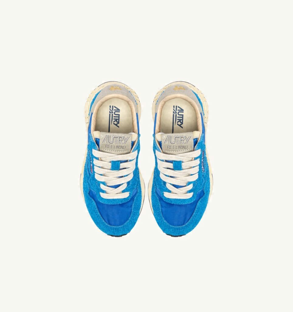 REELWIND KIDS LOW EN NYLON ET DAIM BLEU