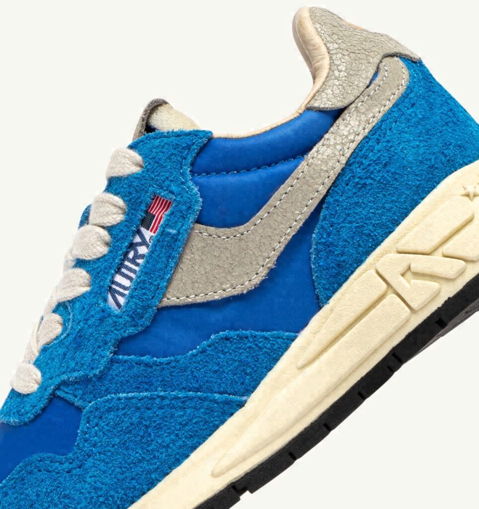 REELWIND KIDS LOW EN NYLON ET DAIM BLEU
