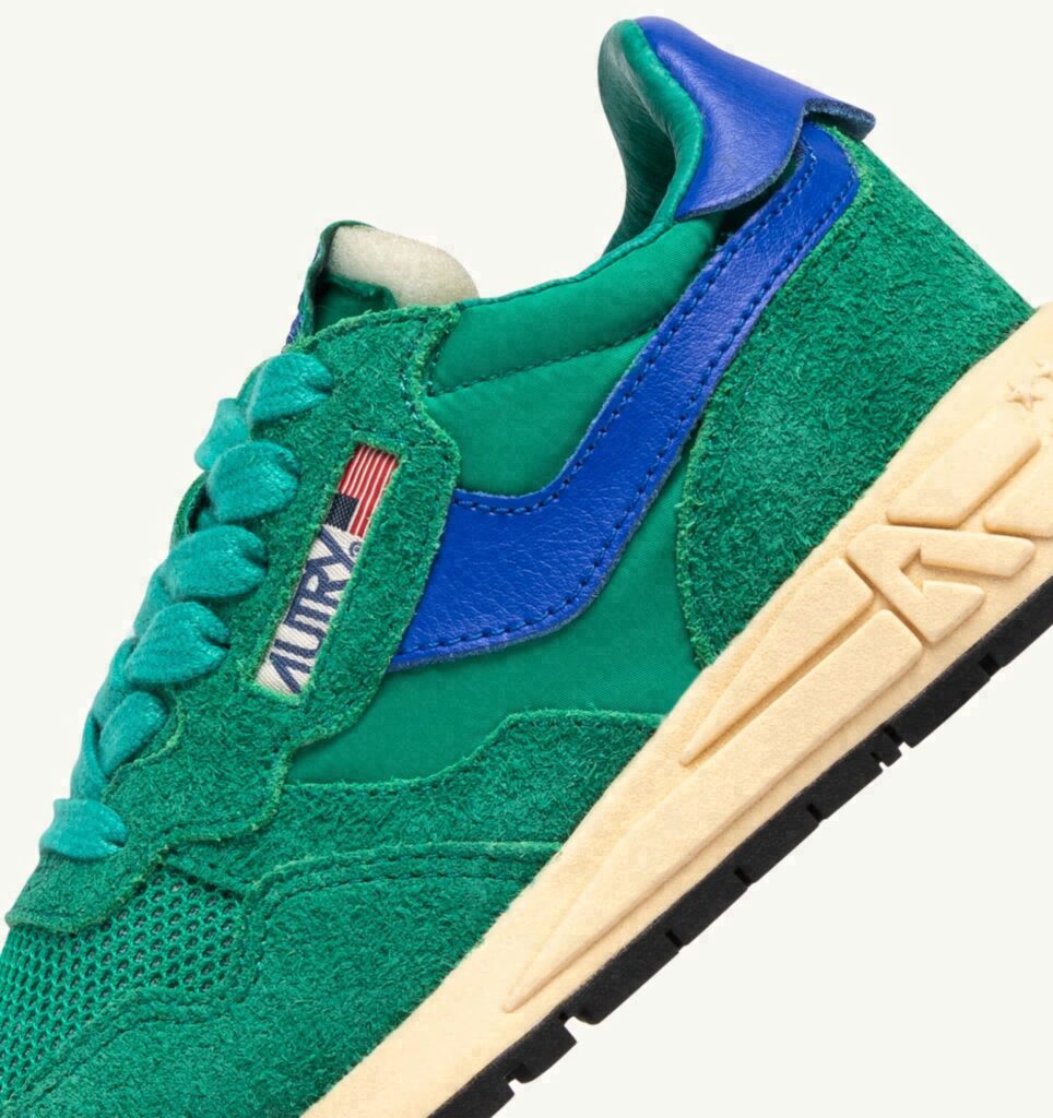 REELWIND KIDS LOW EN NYLON ET DAIM EMERALD ET DAZZLING BLUE