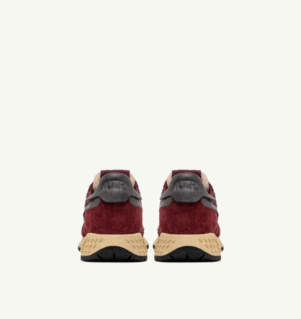 REELWIND LOW EN NYLON DAIM ET CUIR ROUGE ET CORDOVAN