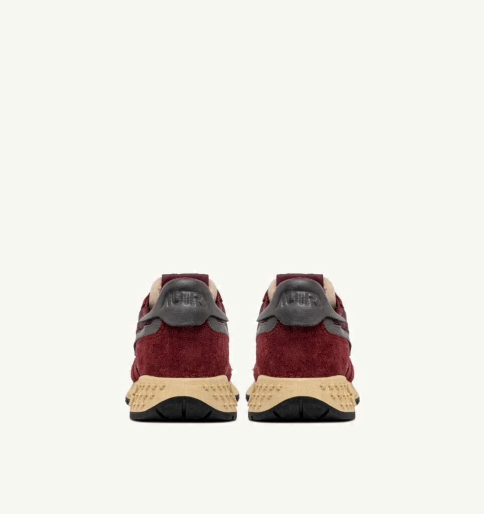 REELWIND LOW EN NYLON DAIM ET CUIR ROUGE ET CORDOVAN