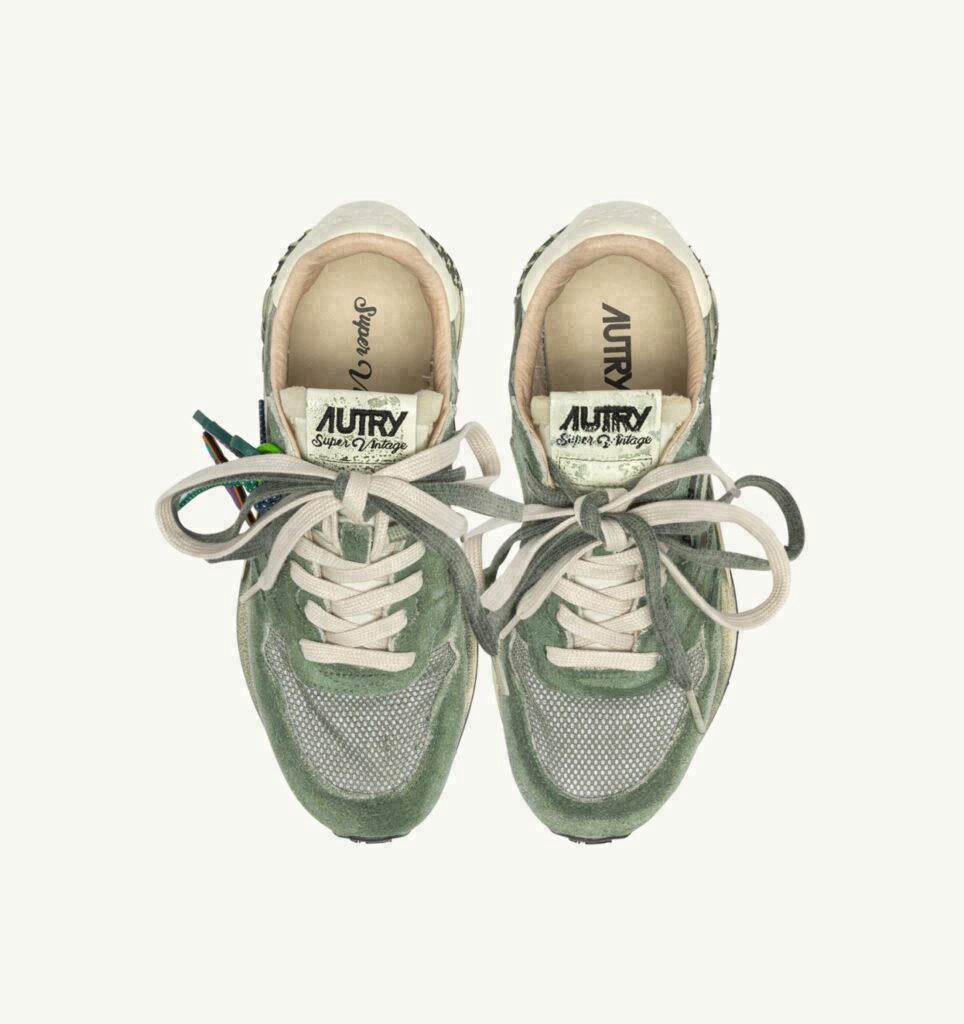 REELWIND SUPER VINTAGE EN DAIM ET NYLON LEPRECHAUN ET BLANC
