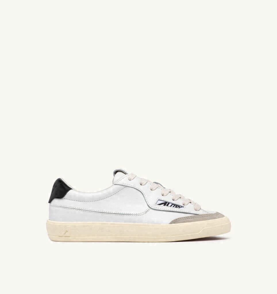 WINDSCAPE LOW EN CUIR BLANC ET NOIR