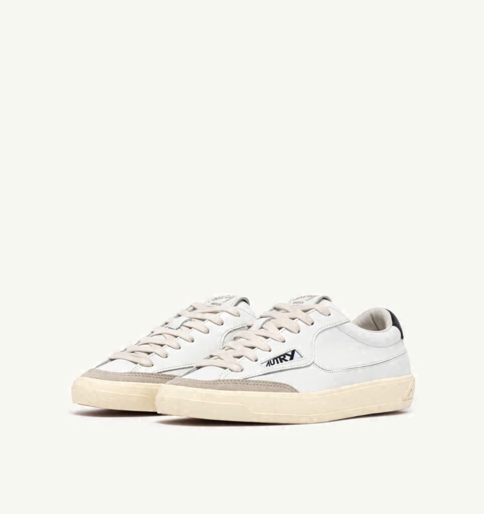WINDSCAPE LOW EN CUIR BLANC ET NOIR