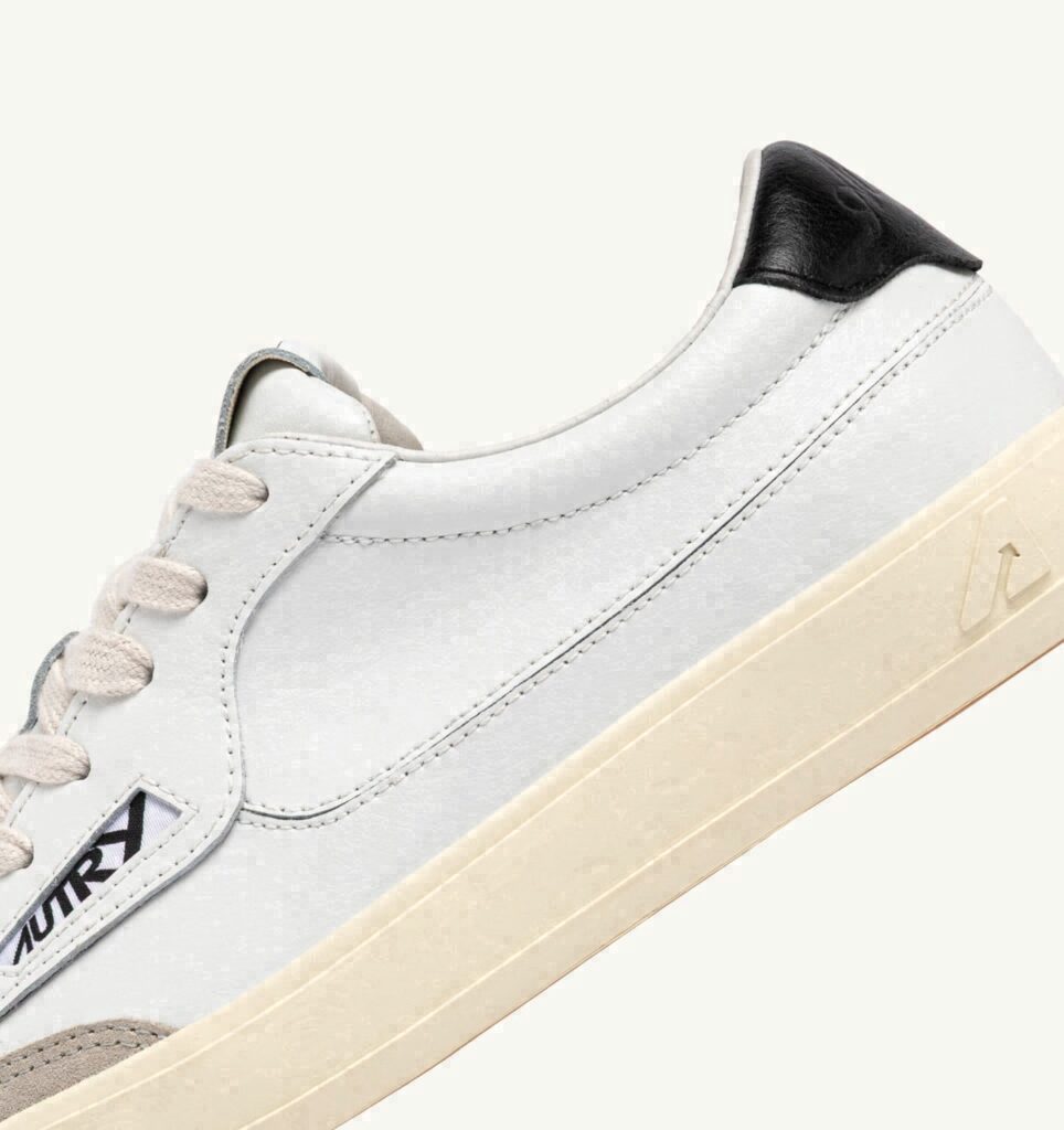 WINDSCAPE LOW EN CUIR BLANC ET NOIR