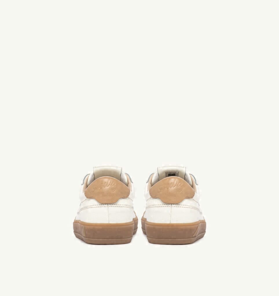 WINDSCAPE LOW EN CUIR MARSHMALLOW ET TAN