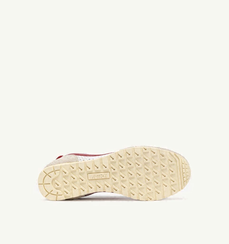 WINDSPIN EN MESH ET CUIR BLANC SAND ET ROUGE