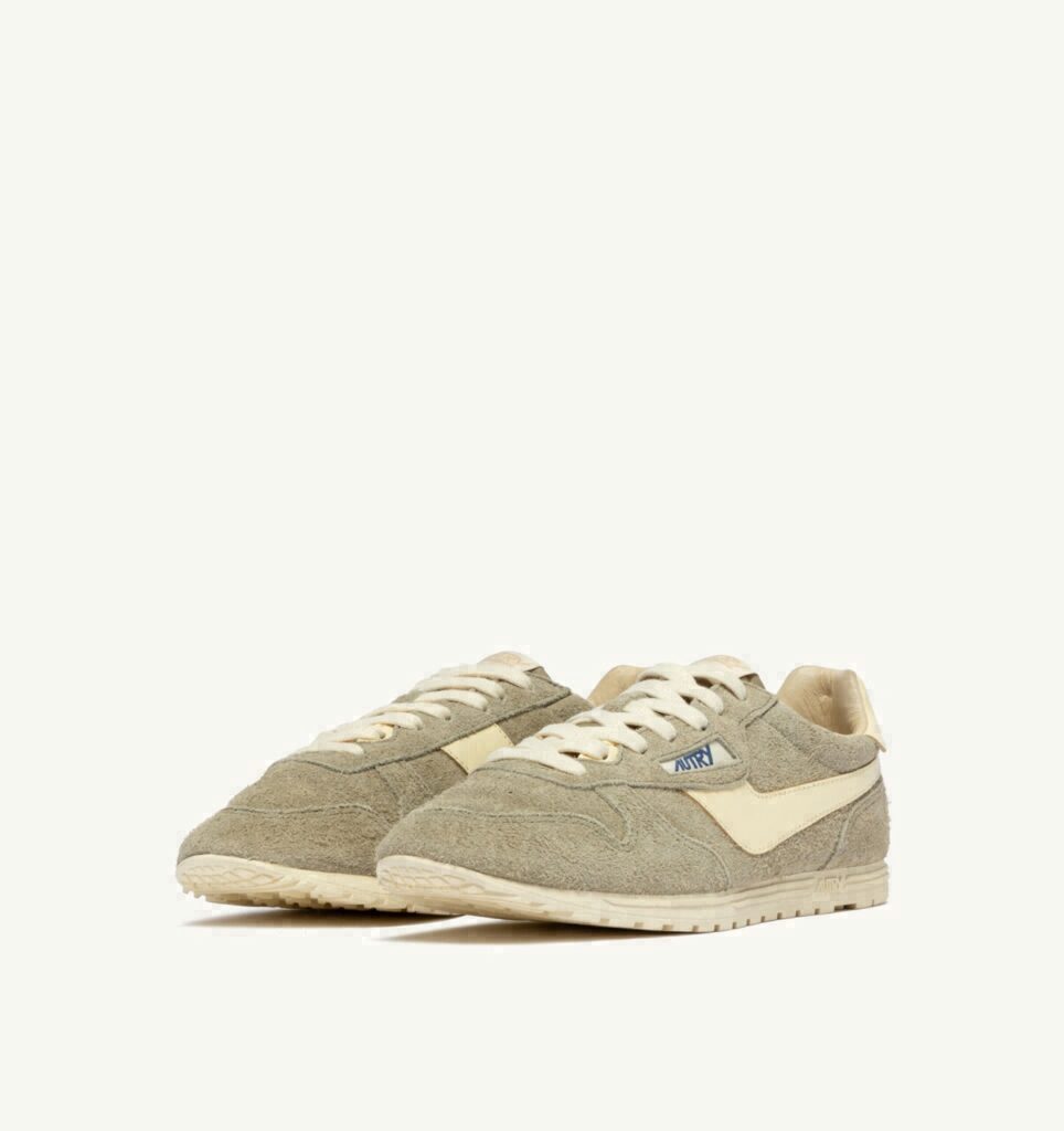 WINDSPIN EN DAIM ET CUIR GRAY GREEN ET RUTABAGA
