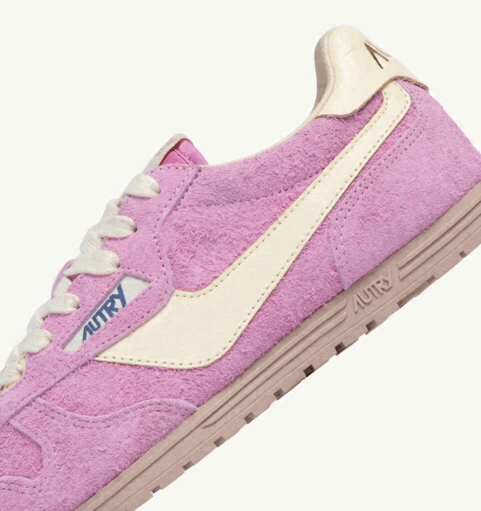 WINDSPIN EN DAIM EN CUIR ROSE POMPADUR ET RUTABAGA