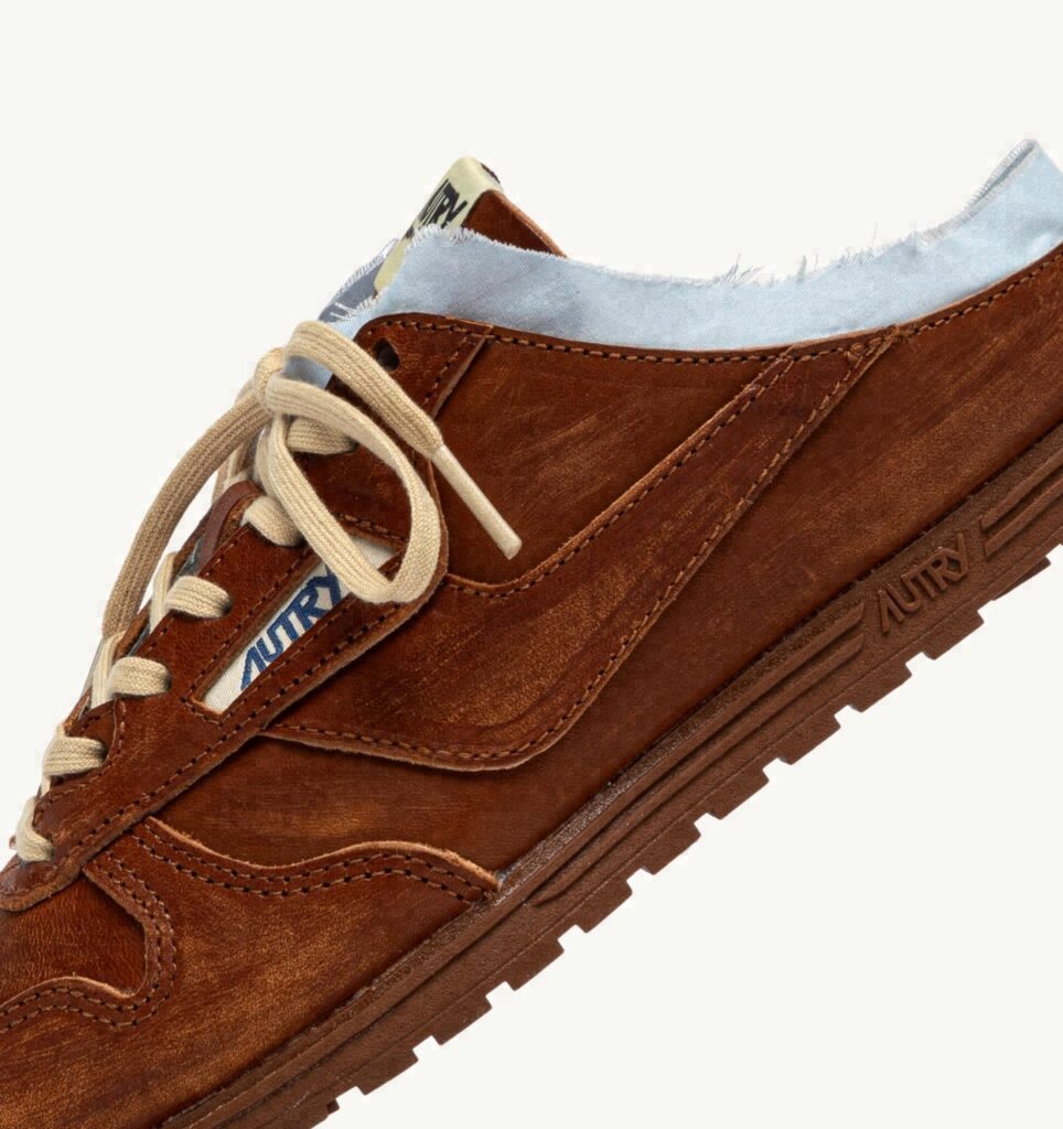 WINDSPIN MULE EN CUIR ET SHIRT BUFF ET AZUR
