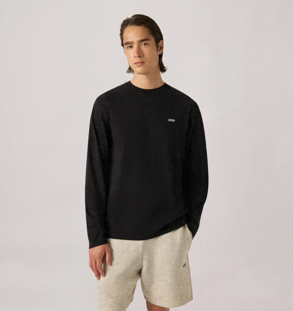 T-SHIRT MANCHES LONGUES AVEC LOGO BRODÉ UNISEX