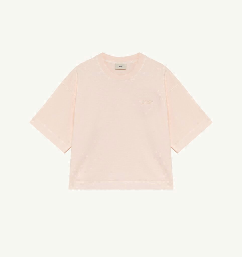 T-SHIRT BOXY AVEC LOGO EN NUANCE FEMME