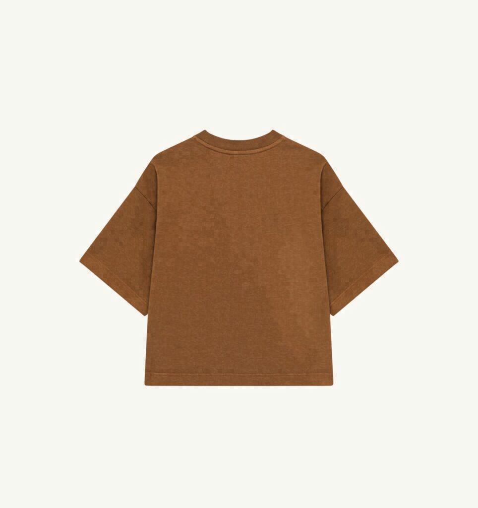T-SHIRT BOXY AVEC LOGO EN NUANCE FEMME