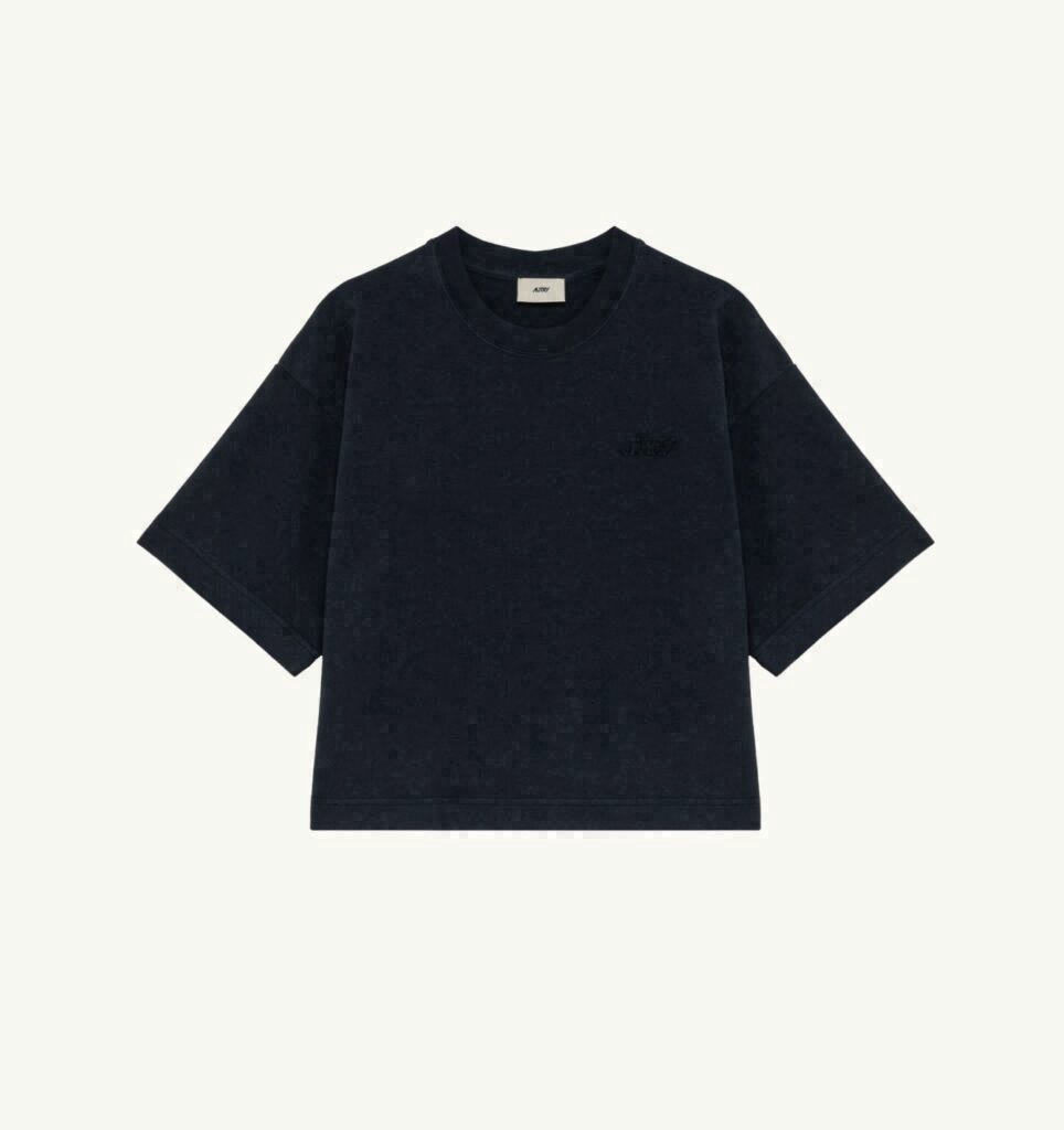 T-SHIRT BOXY AVEC LOGO EN NUANCE FEMME