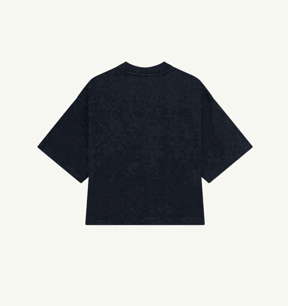 T-SHIRT BOXY AVEC LOGO EN NUANCE FEMME