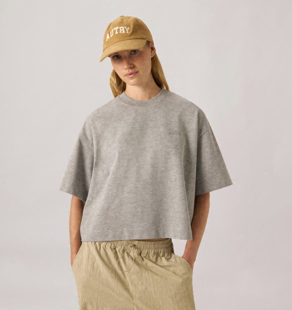 T-SHIRT BOXY AVEC LOGO TON SUR TON FEMME