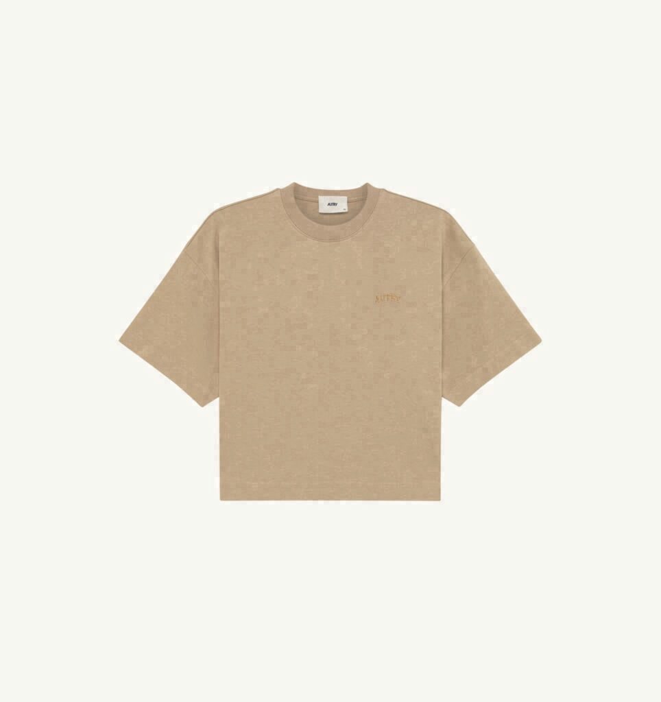 T-SHIRT BOXY AVEC LOGO TON SUR TON FEMME
