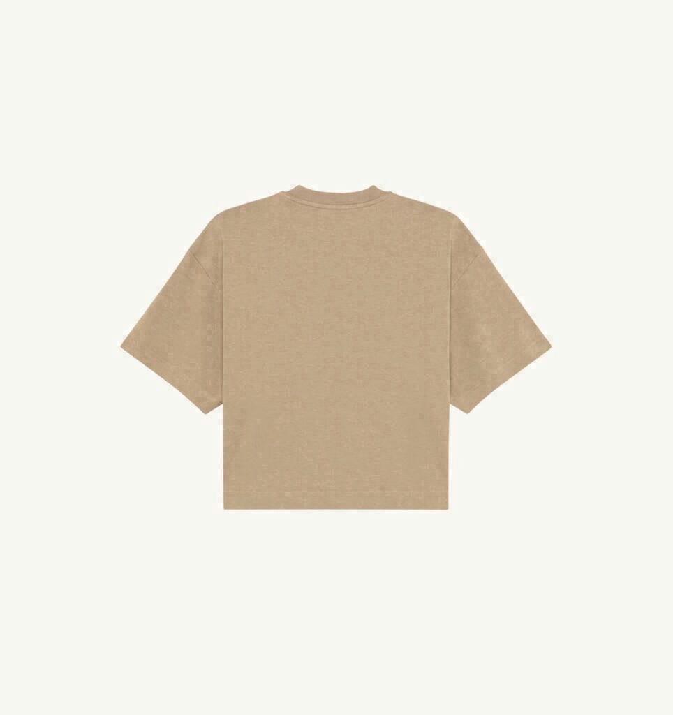 T-SHIRT BOXY AVEC LOGO TON SUR TON FEMME
