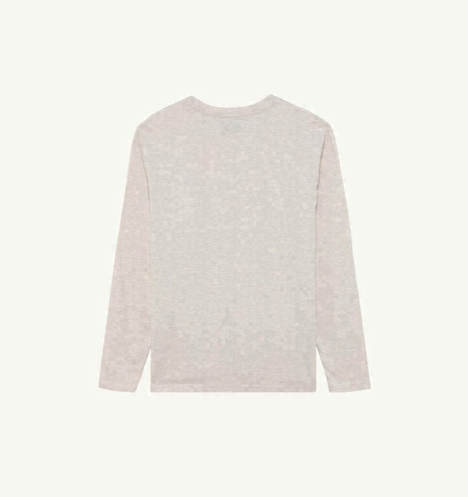 T-SHIRT EN COTON À MANCHES LONGUES AVEC LOGO BRODÉ UNISEX