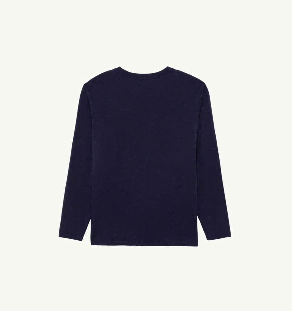 T-SHIRT EN COTON À MANCHES LONGUES AVEC LOGO BRODÉ UNISEX