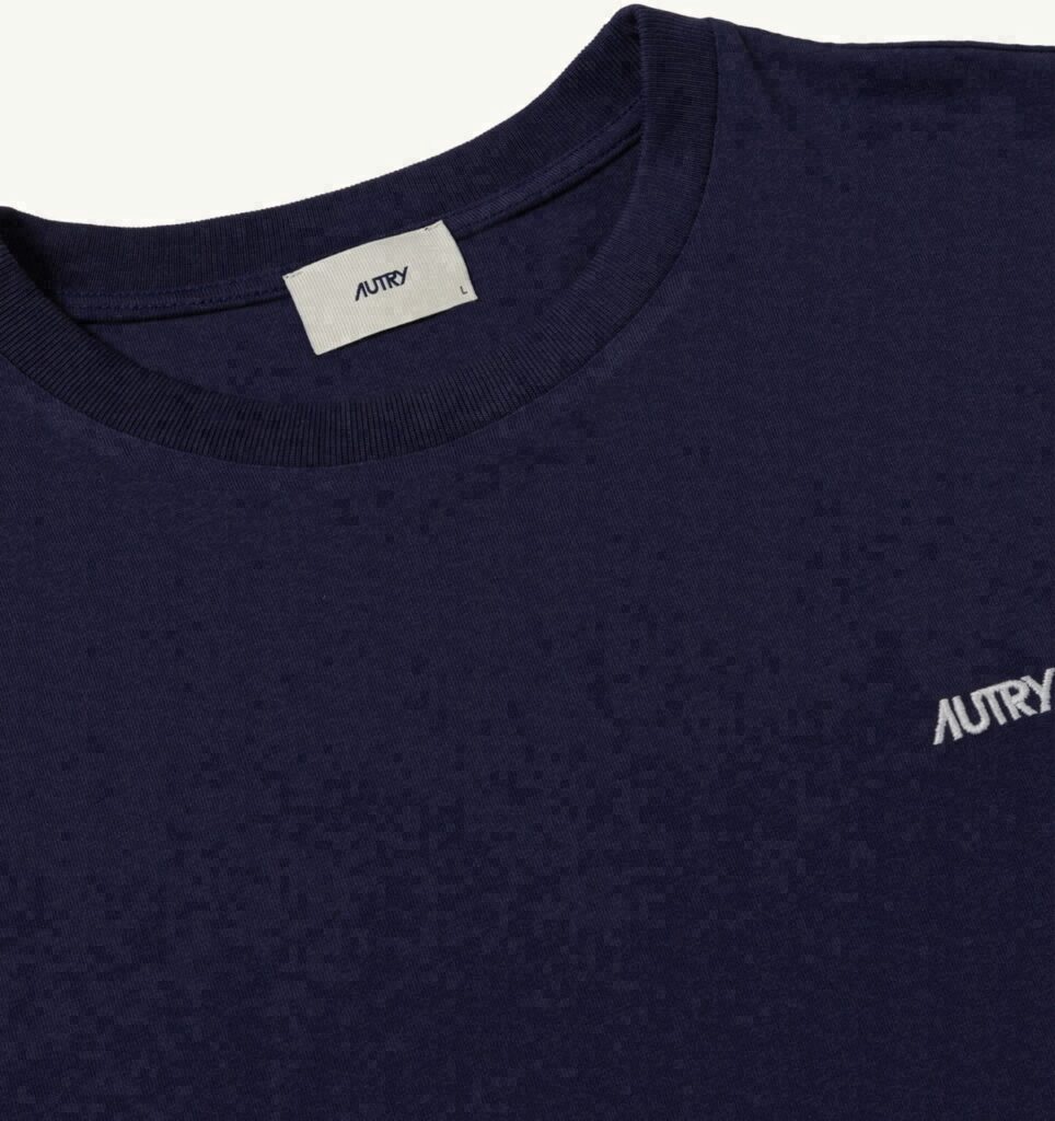 T-SHIRT EN COTON À MANCHES LONGUES AVEC LOGO BRODÉ UNISEX
