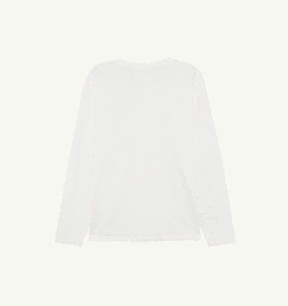 T-SHIRT EN COTON MANCHES LONGUES AVEC LOGO BRODÉ UNISEX