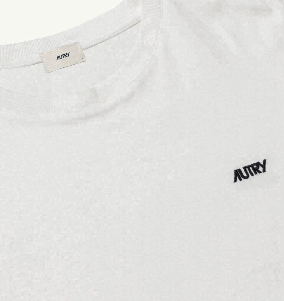 T-SHIRT EN COTON MANCHES LONGUES AVEC LOGO BRODÉ UNISEX