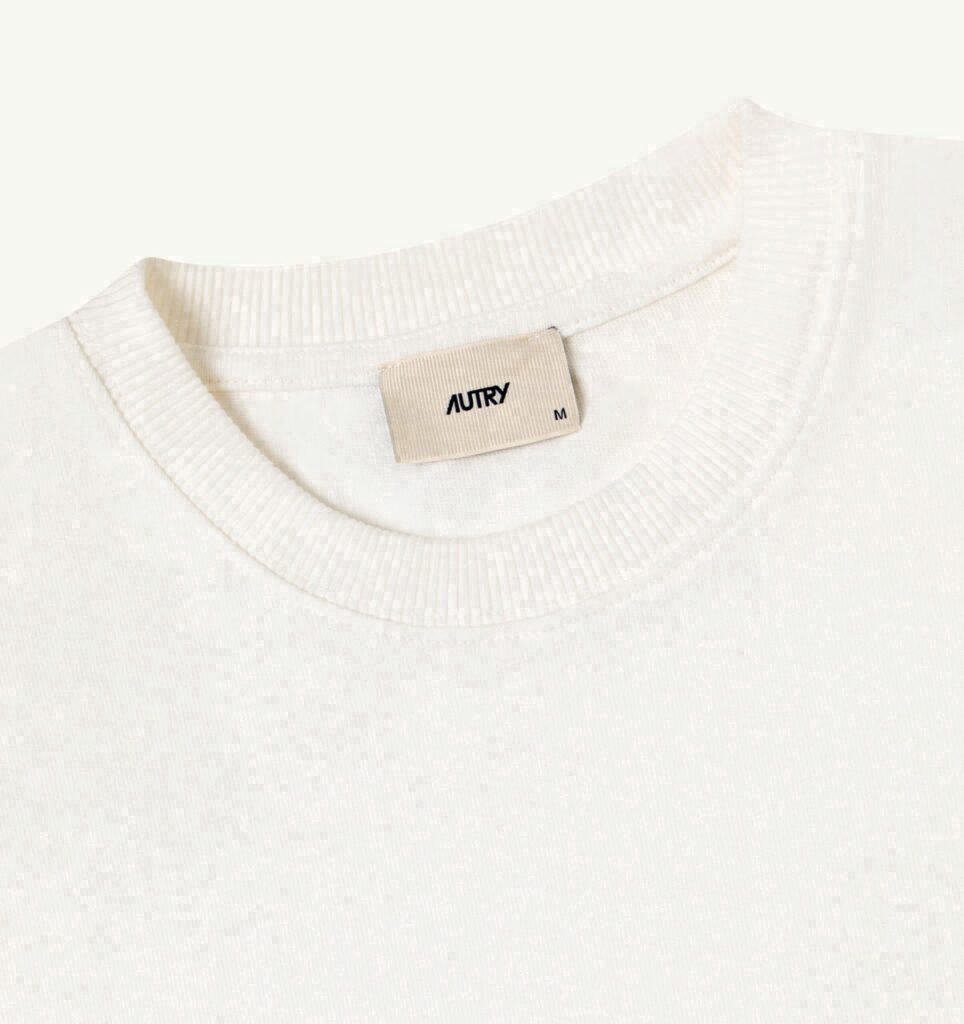 T-SHIRT EN COTON BOXY AVEC LOGO EN NUANCE FEMME