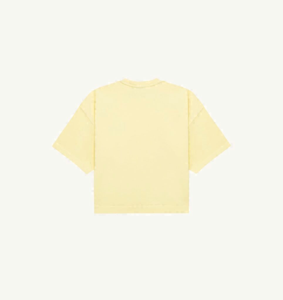 T-SHIRT EN COTON BOXY AVEC LOGO EN NUANCE FEMME