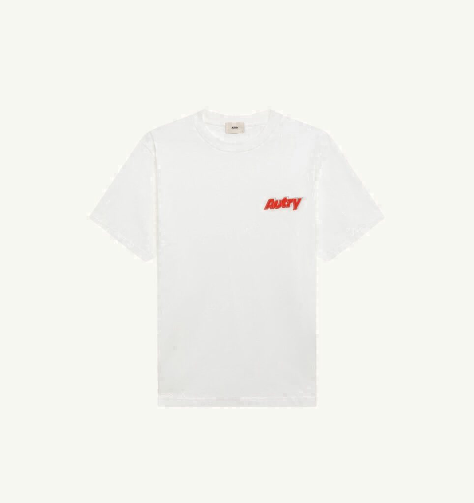 T-SHIRT EN COTON AVEC DOUBLE LOGO FEMME