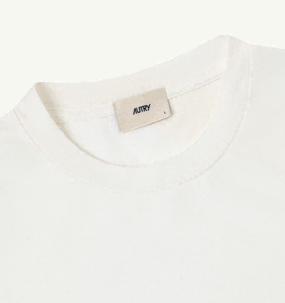 T-SHIRT EN COTON AVEC DOUBLE LOGO FEMME
