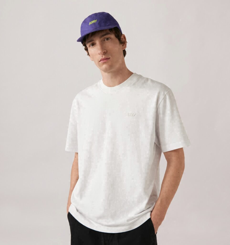 T-SHIRT EN COTON AVEC LOGO EN NUANCE UNISEX