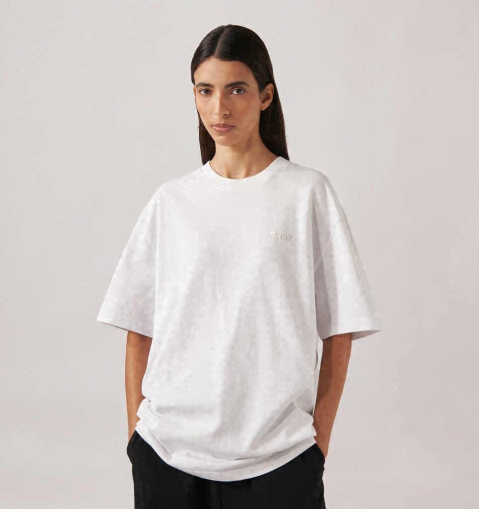 T-SHIRT EN COTON AVEC LOGO EN NUANCE UNISEX