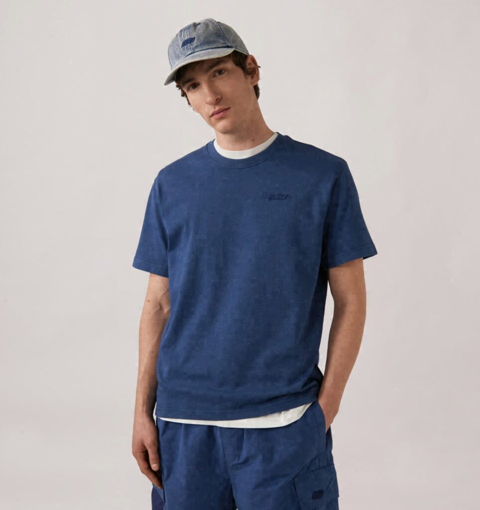 T-SHIRT EN COTON AVEC LOGO EN NUANCE UNISEX