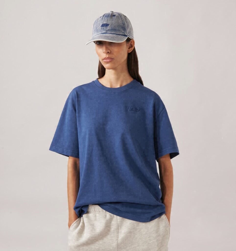 T-SHIRT EN COTON AVEC LOGO EN NUANCE UNISEX