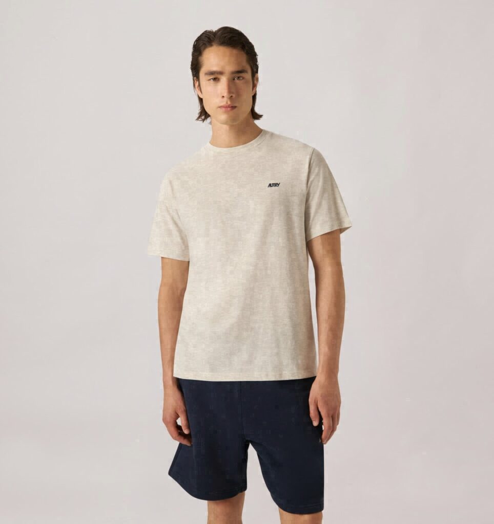 T-SHIRT EN COTON AVEC LOGO BRODÉ POUR HOMME